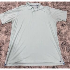 Peter Millar Polo Shirt Mens Large Green Seaside Wash Short Sleeve Golf L
